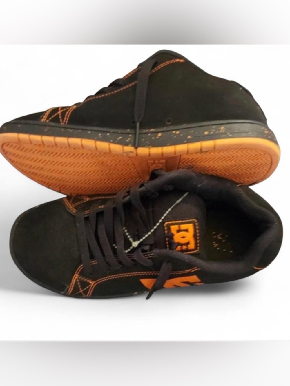 DC Kids Black and Orange Sneakers